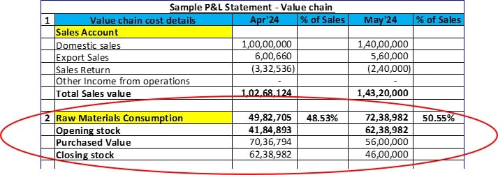 RM part-P& L Statement